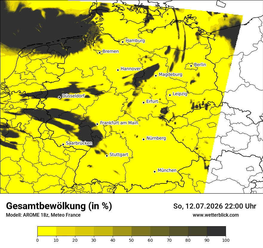 Modellkarte AROME – clct – deutschland