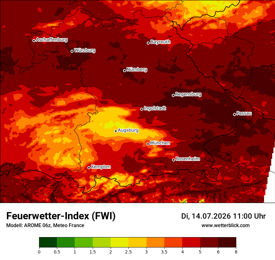 Modellkarte AROME – fwi – by