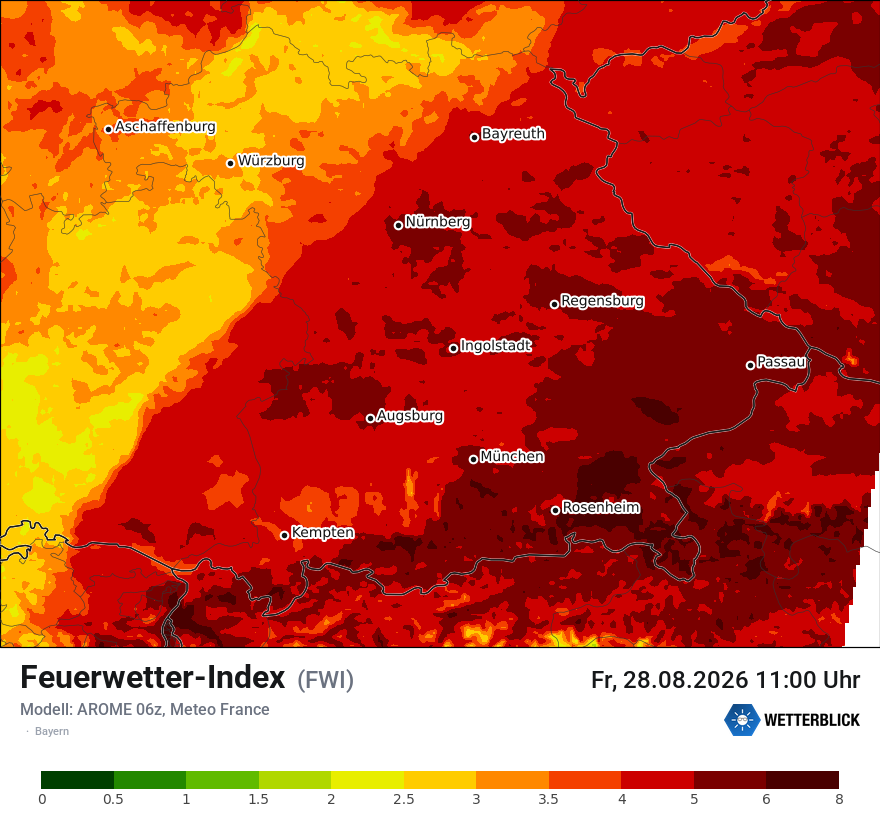 Modellkarte AROME – fwi – by