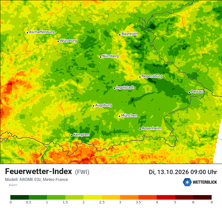 Modellkarte AROME – fwi – by