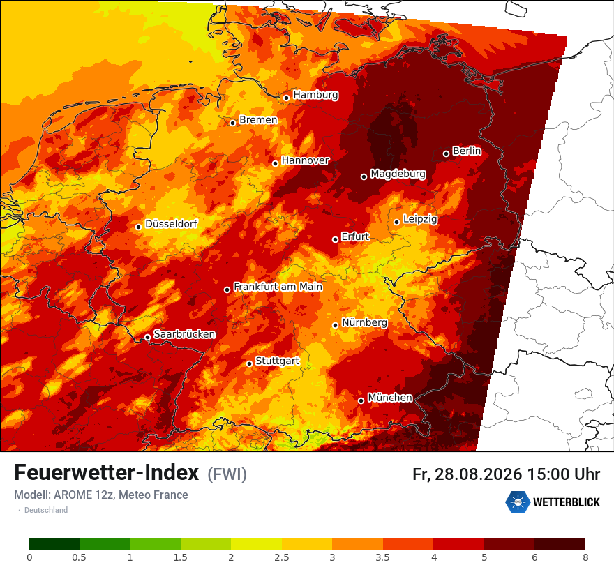 Modellkarte AROME – fwi – deutschland