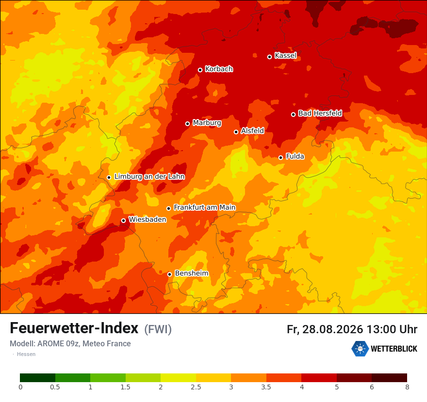 Modellkarte AROME – fwi – he