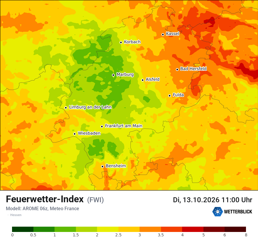 Modellkarte AROME – fwi – he