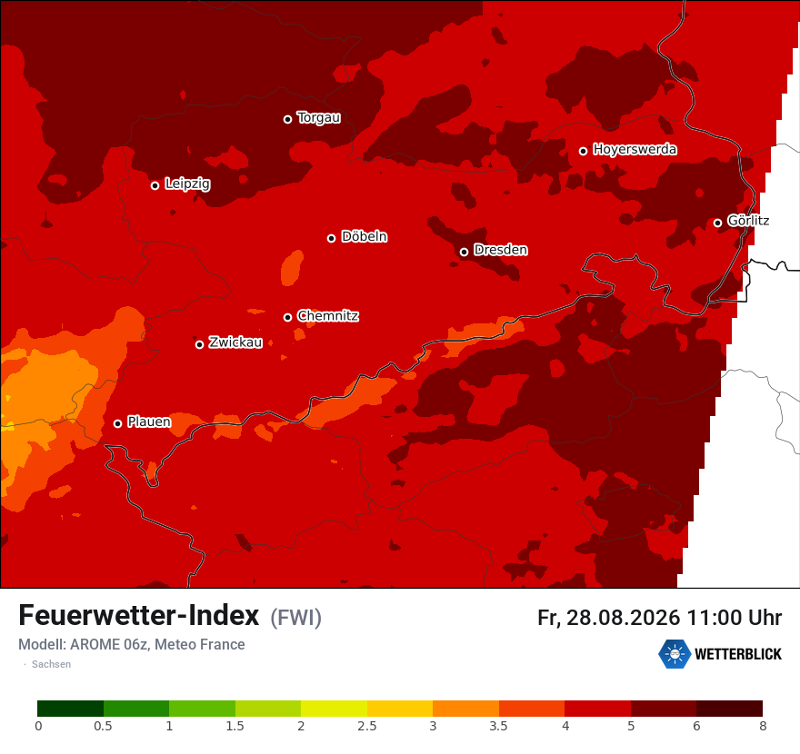 Modellkarte AROME – fwi – sn