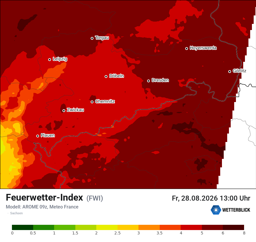 Modellkarte AROME – fwi – sn