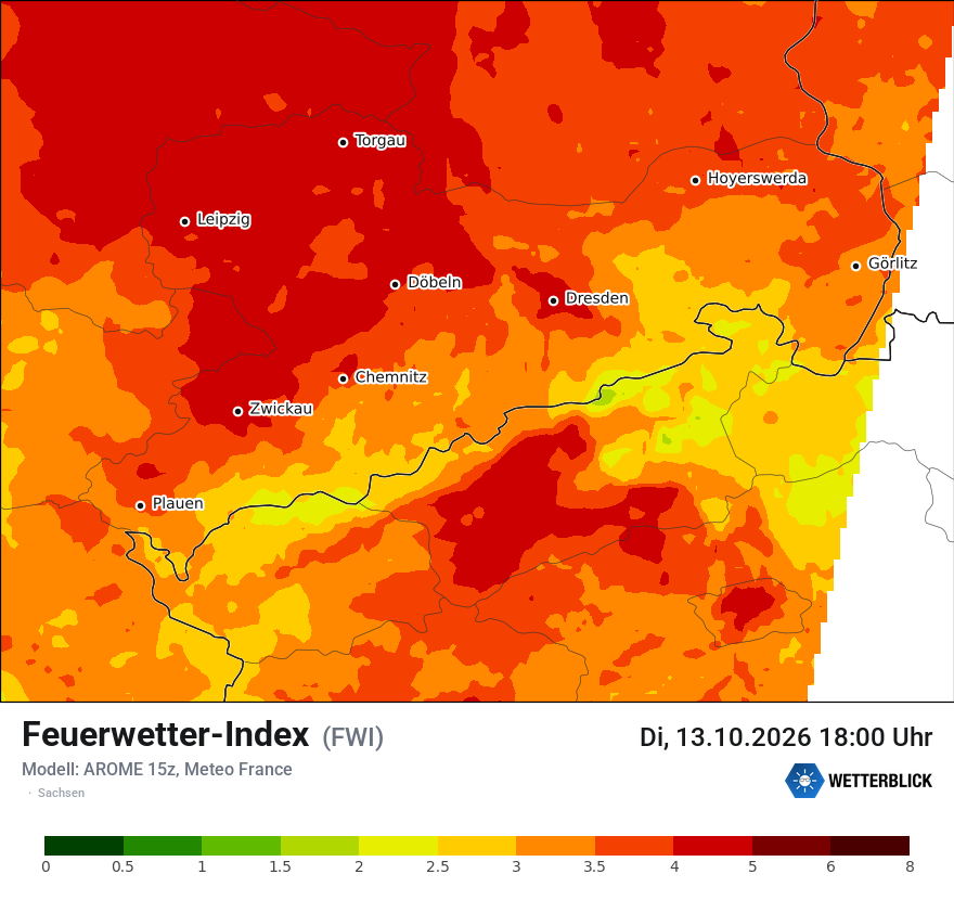 Modellkarte AROME – fwi – sn