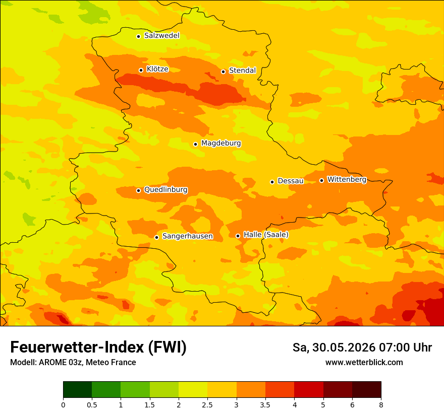 Modellkarte AROME – fwi – st