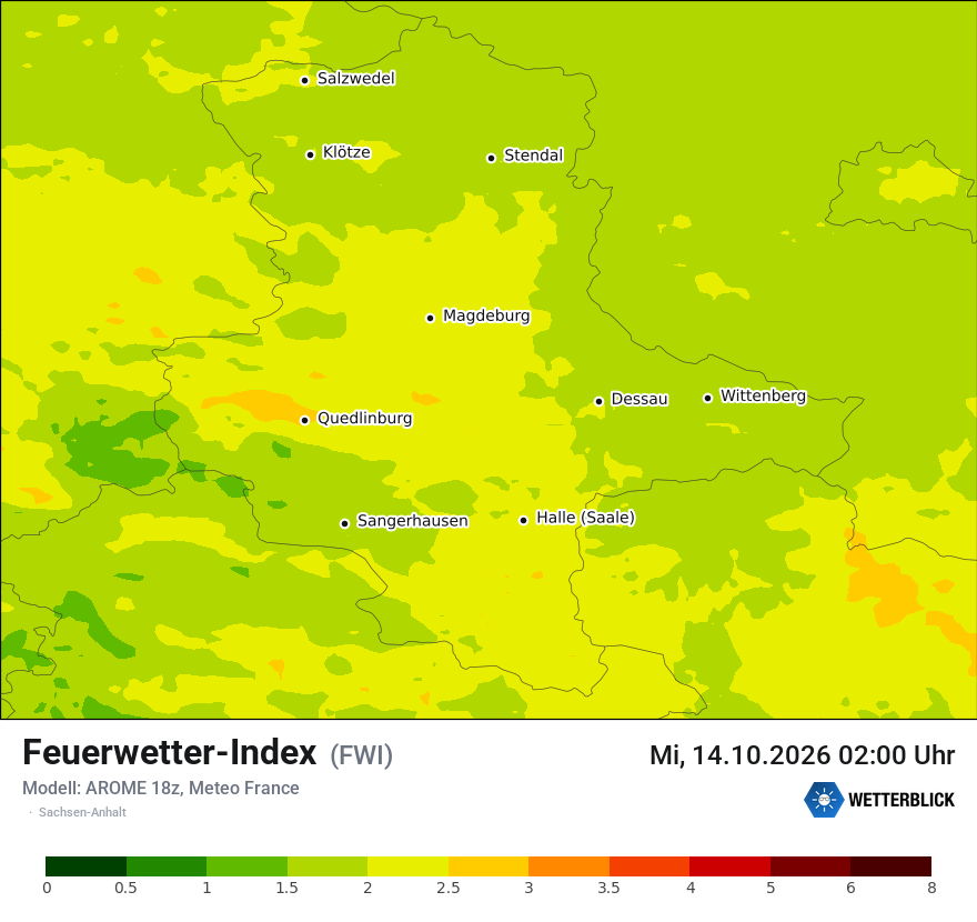 Modellkarte AROME – fwi – st