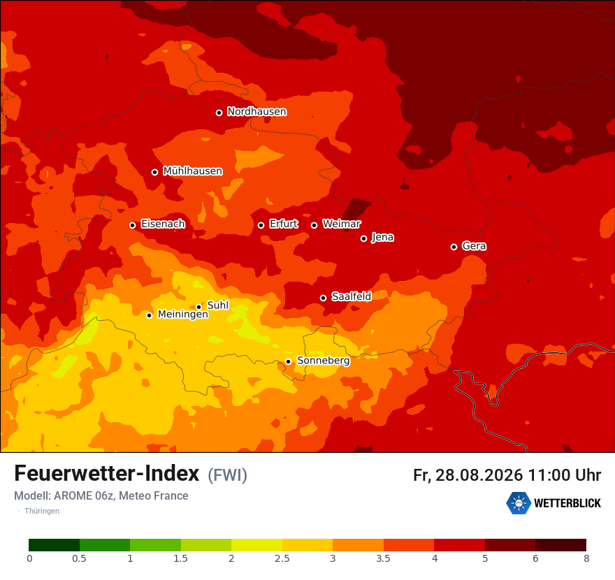Modellkarte AROME – fwi – th