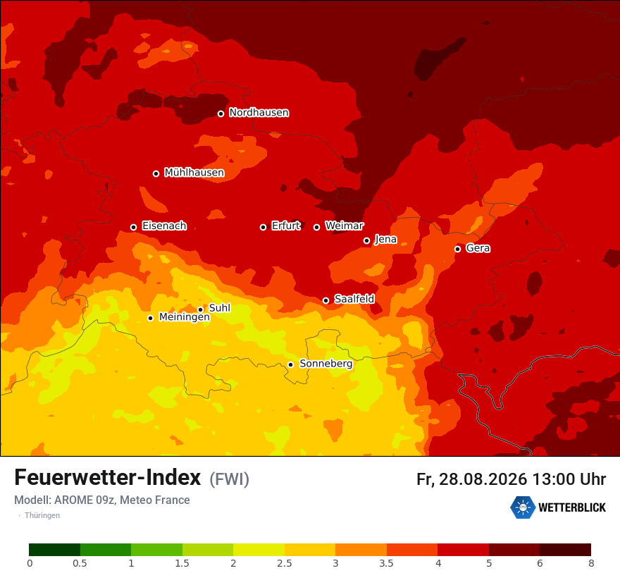 Modellkarte AROME – fwi – th