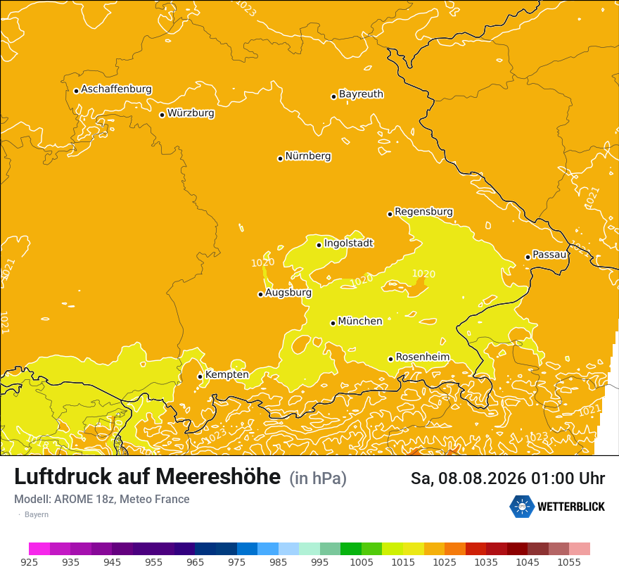 Modellkarte AROME – pmsl – by