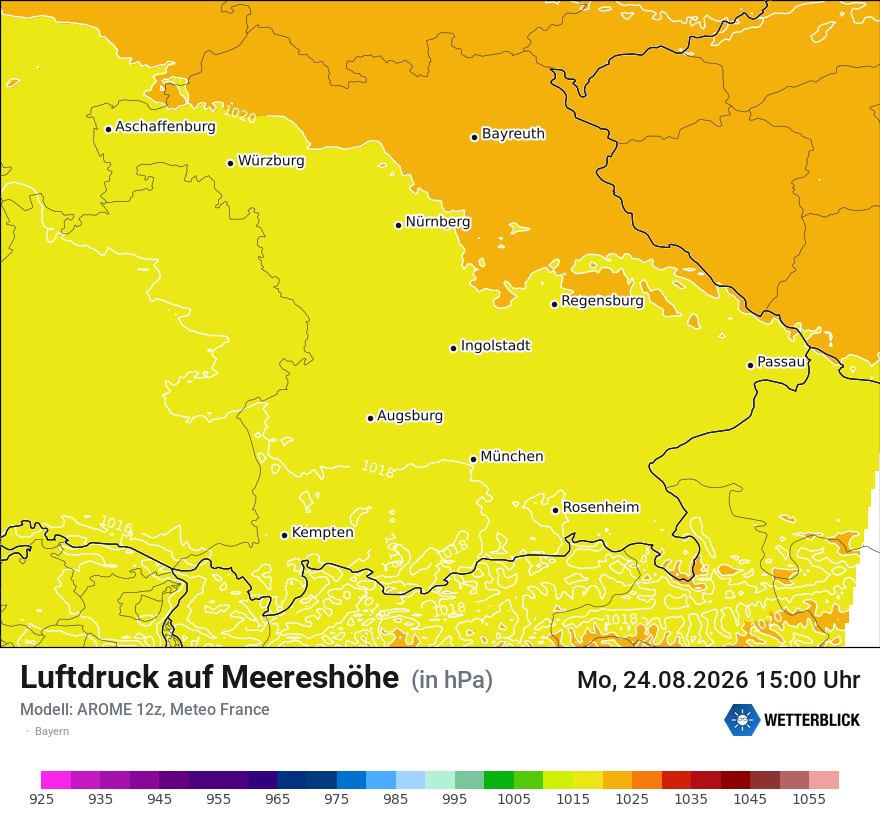 Modellkarte AROME – pmsl – by