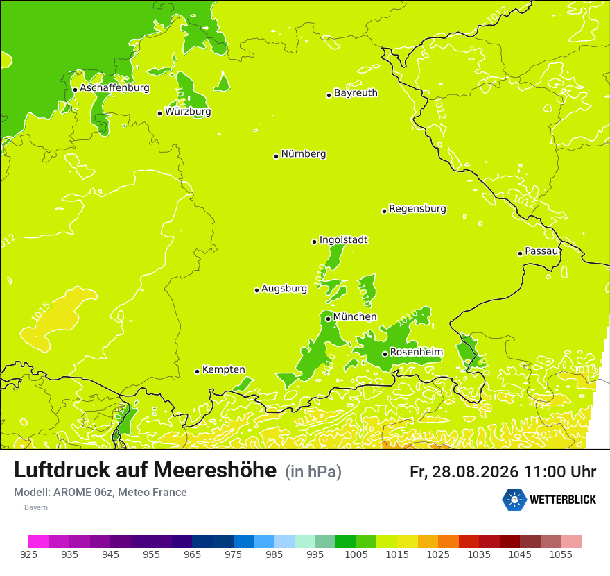 Modellkarte AROME – pmsl – by
