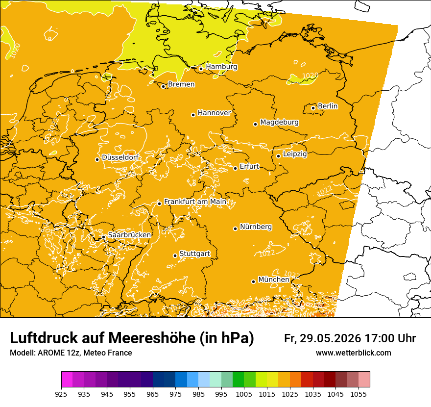Modellkarte AROME – pmsl – deutschland