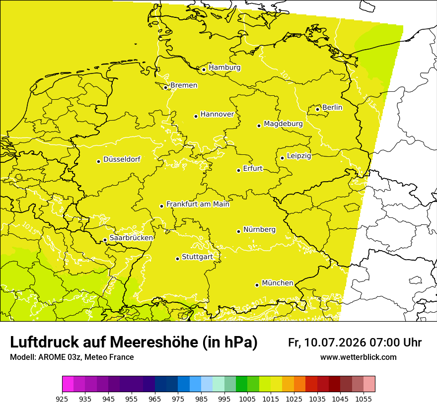 Modellkarte AROME – pmsl – deutschland