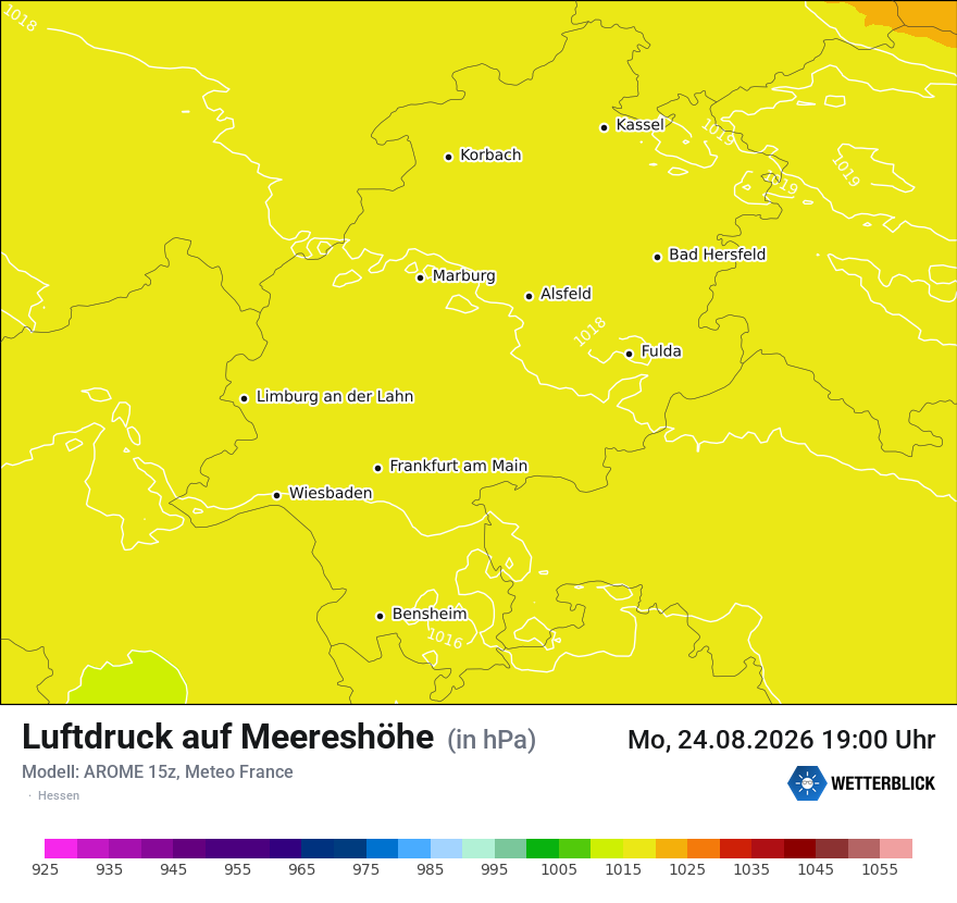 Modellkarte AROME – pmsl – he