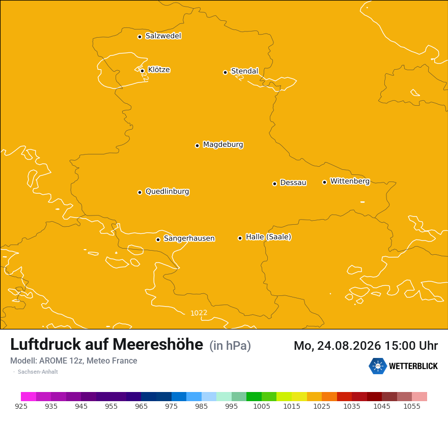 Modellkarte AROME – pmsl – st