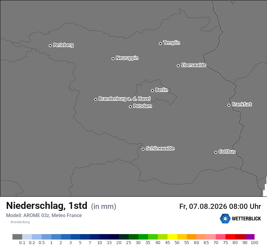 Modellkarte AROME – precip – bb