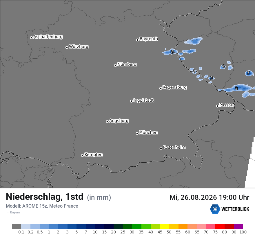 Modellkarte AROME – precip – by