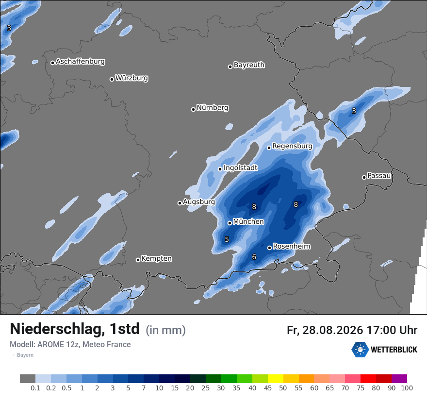 Modellkarte AROME – precip – by