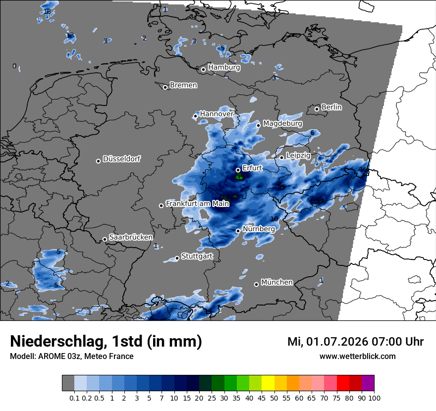 Modellkarte AROME – precip – deutschland