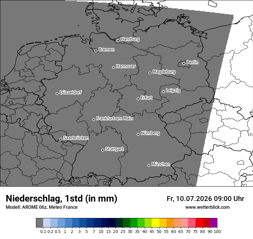 Modellkarte AROME – precip – deutschland