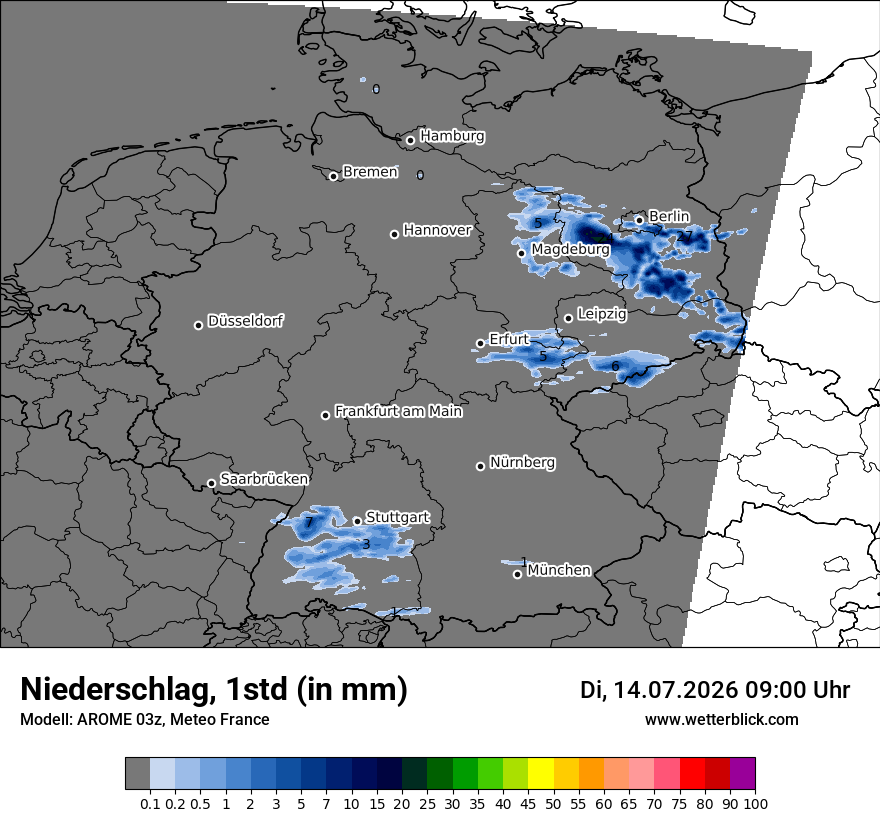 Modellkarte AROME – precip – deutschland
