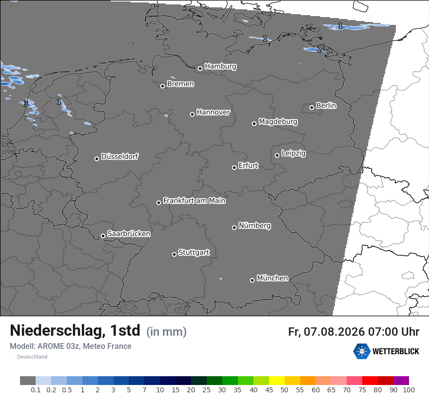Modellkarte AROME – precip – deutschland