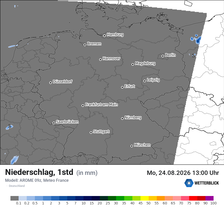 Modellkarte AROME – precip – deutschland