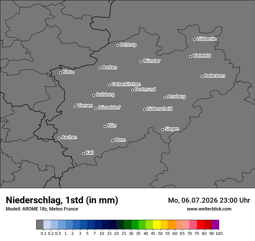 Modellkarte AROME – precip – nrw