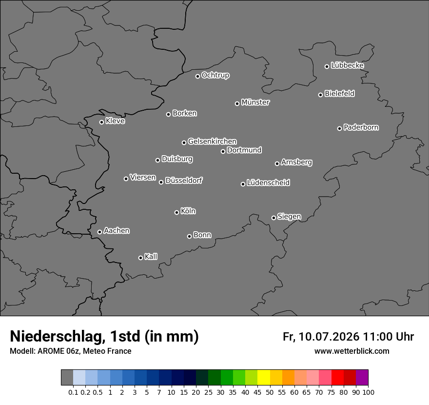 Modellkarte AROME – precip – nrw