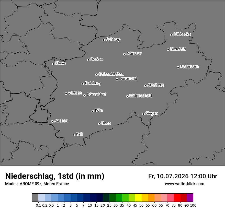Modellkarte AROME – precip – nrw
