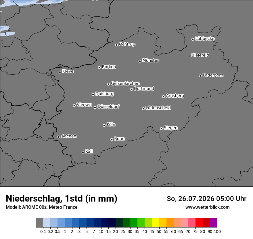 Modellkarte AROME – precip – nrw