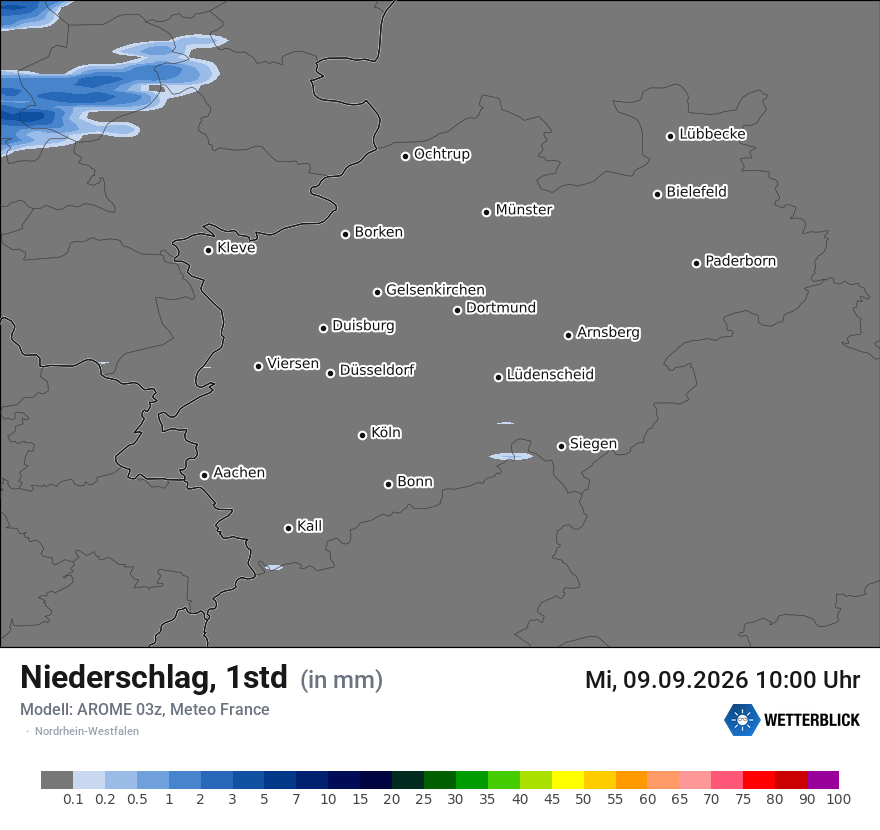Modellkarte AROME – precip – nrw
