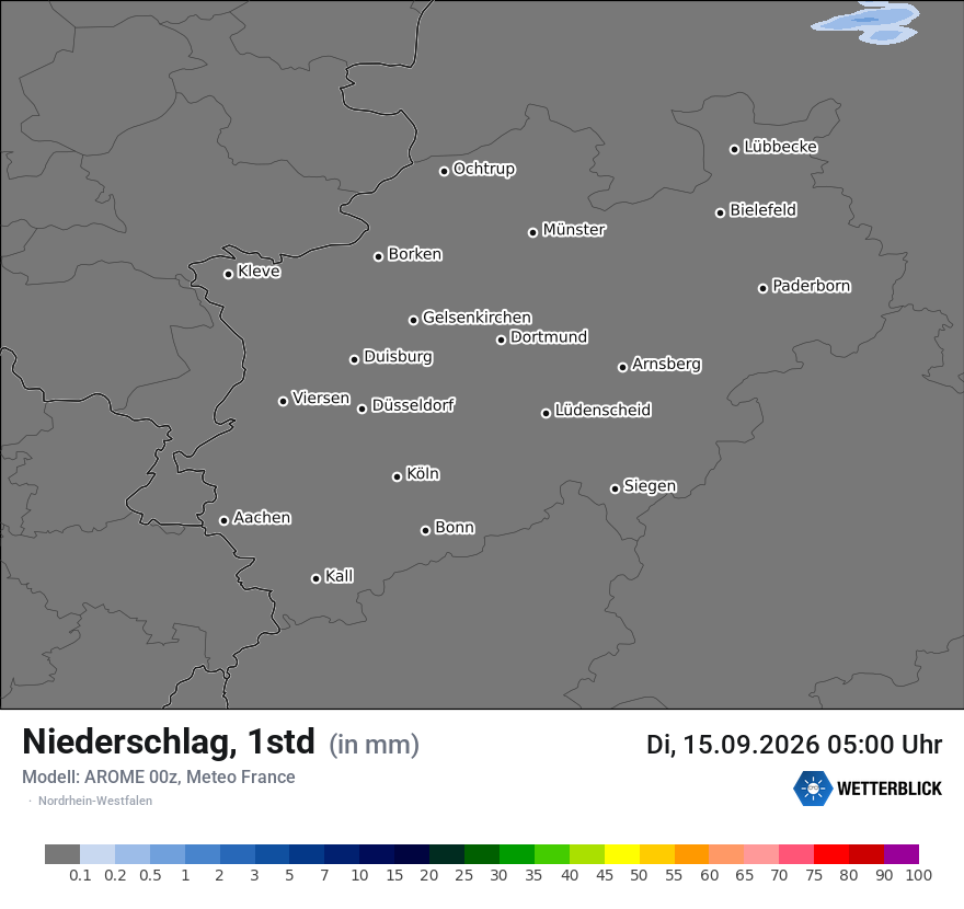 Modellkarte AROME – precip – nrw