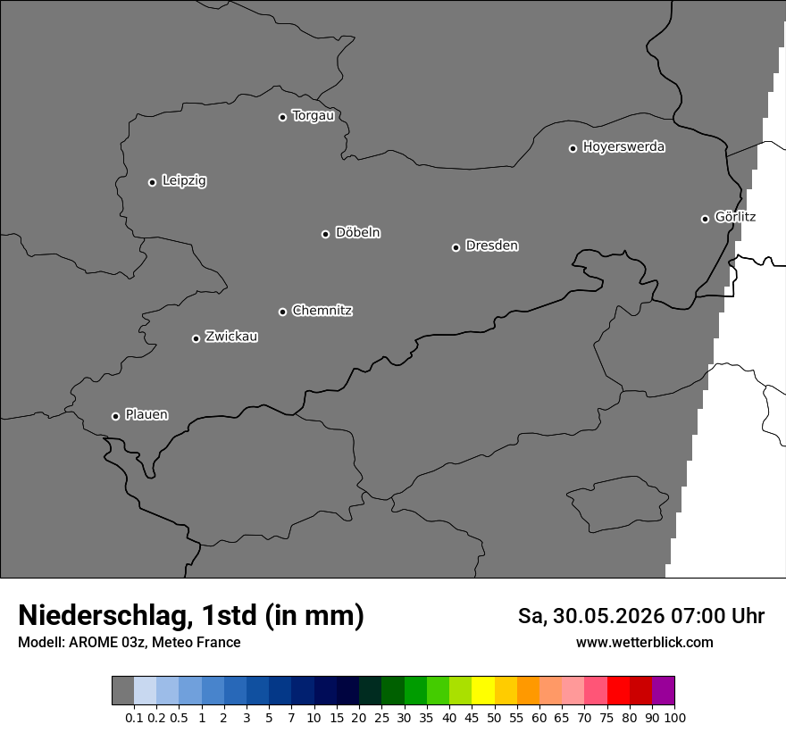 Modellkarte AROME – precip – sn