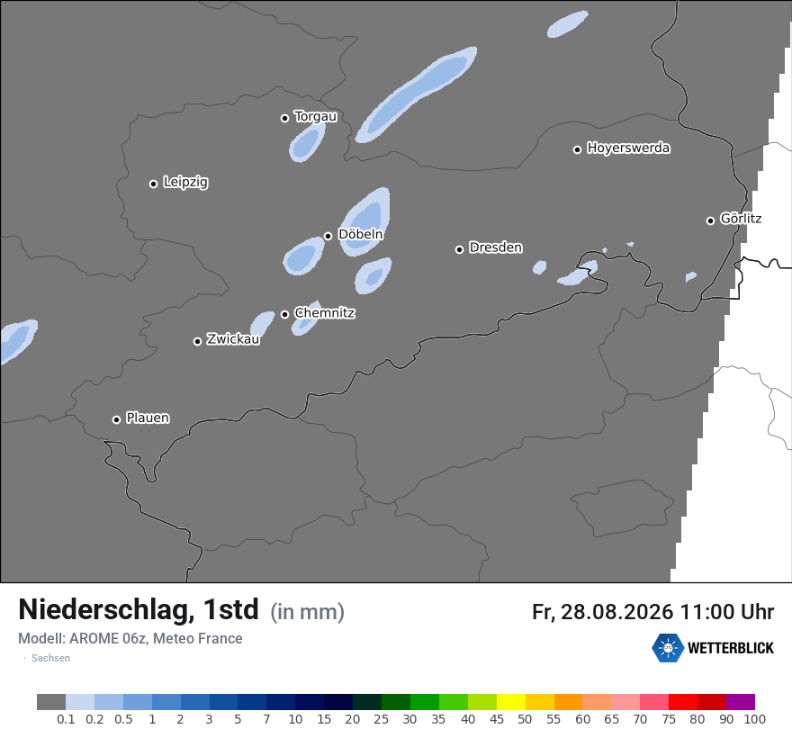 Modellkarte AROME – precip – sn