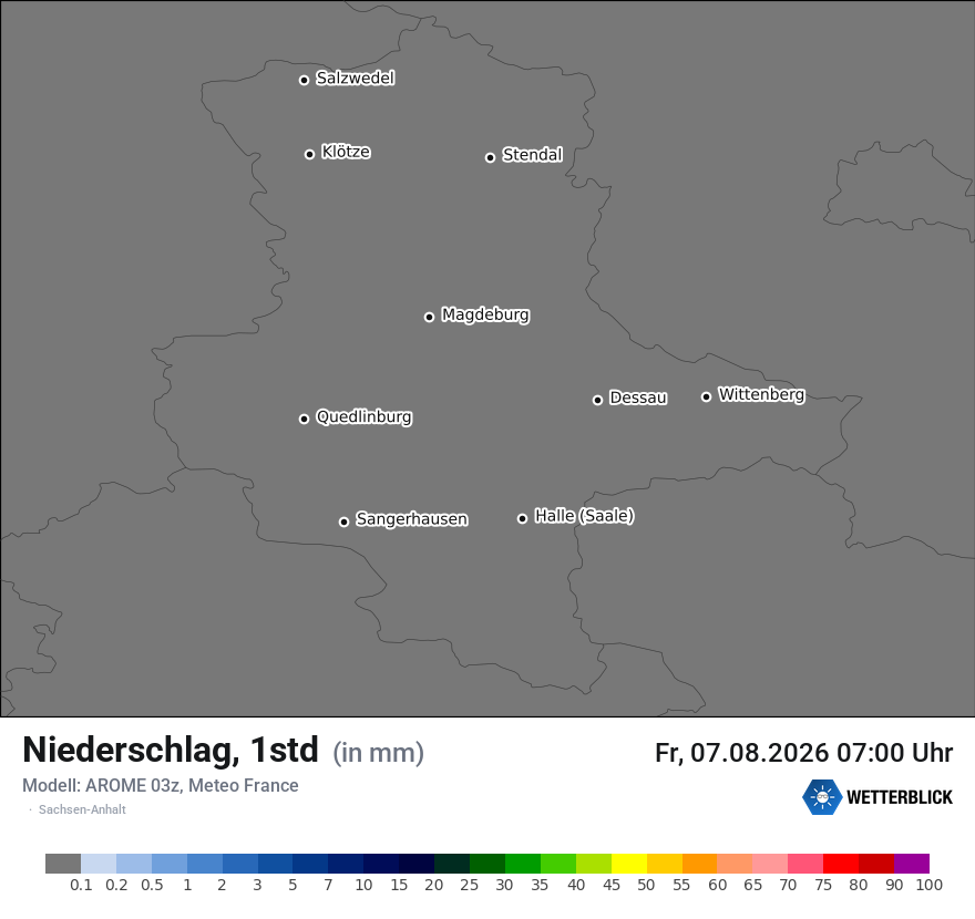 Modellkarte AROME – precip – st