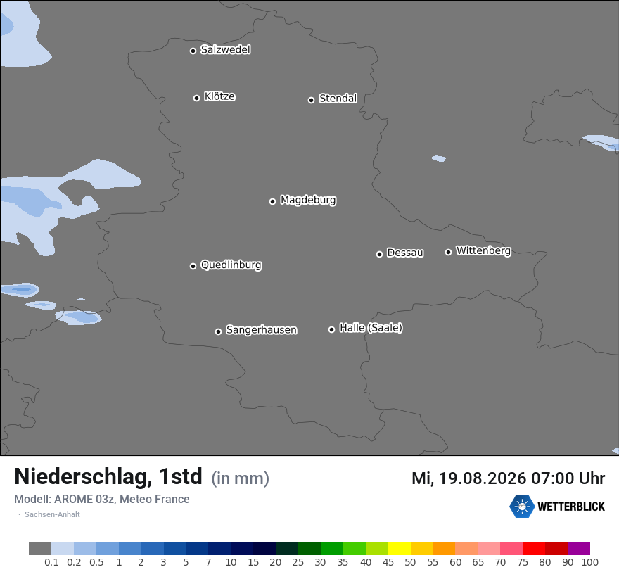 Modellkarte AROME – precip – st