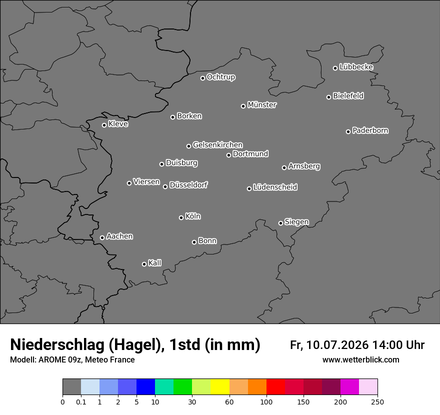 Modellkarte AROME – prg_gsp – nrw