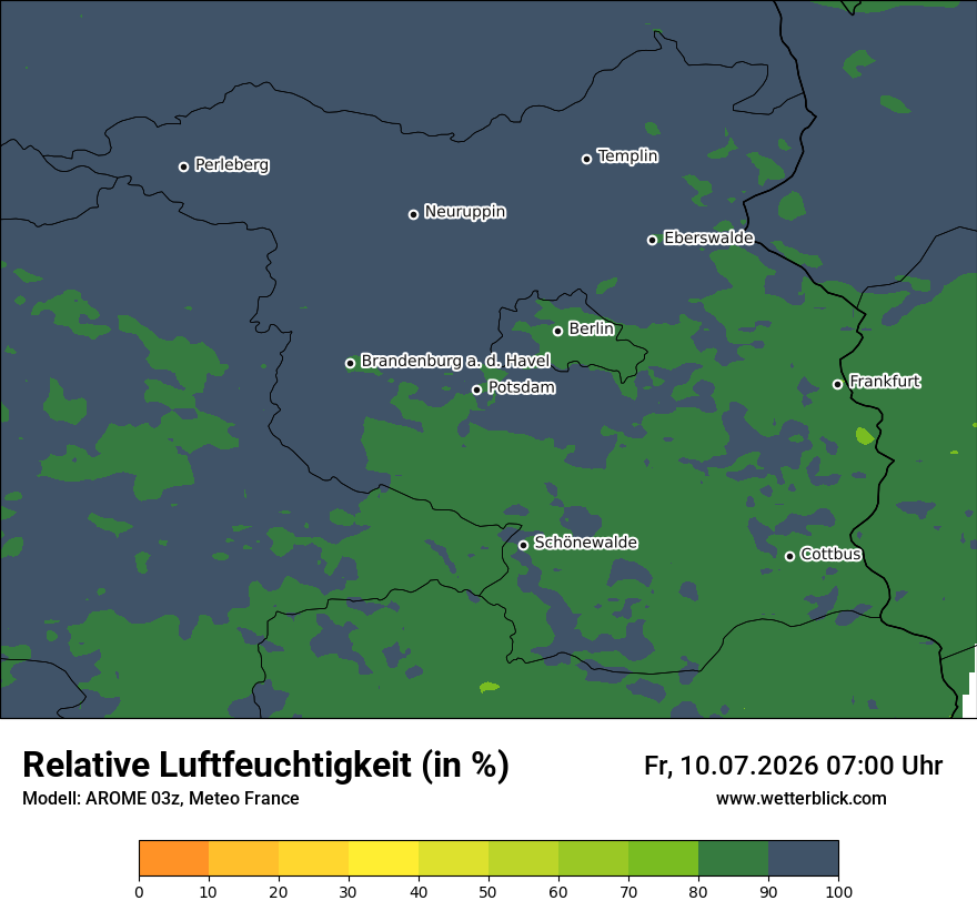 Modellkarte AROME – relhum – bb