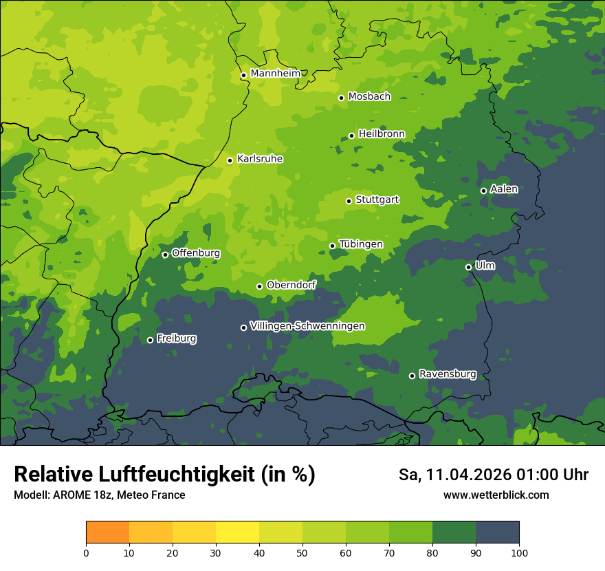 Modellkarte AROME – relhum – bw