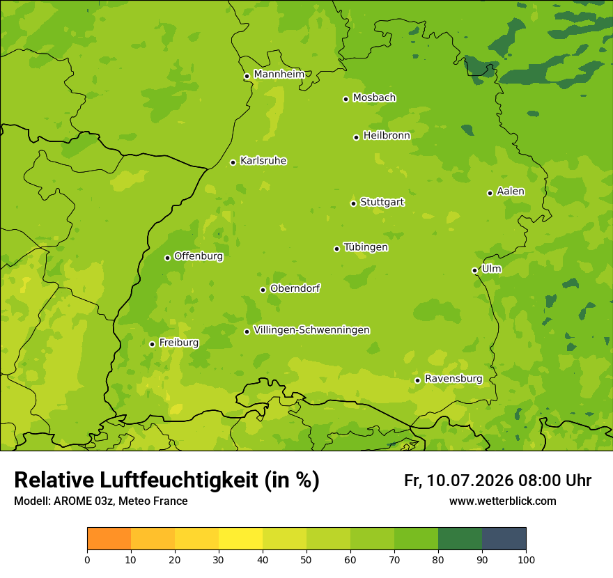 Modellkarte AROME – relhum – bw