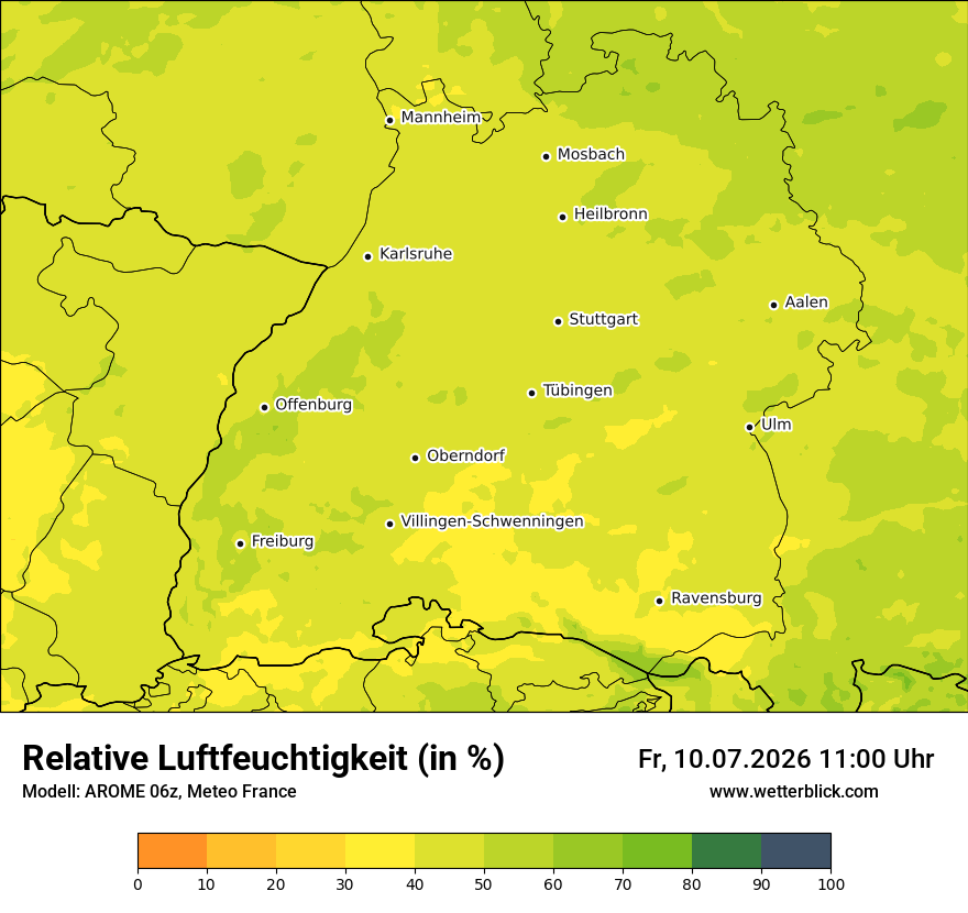 Modellkarte AROME – relhum – bw