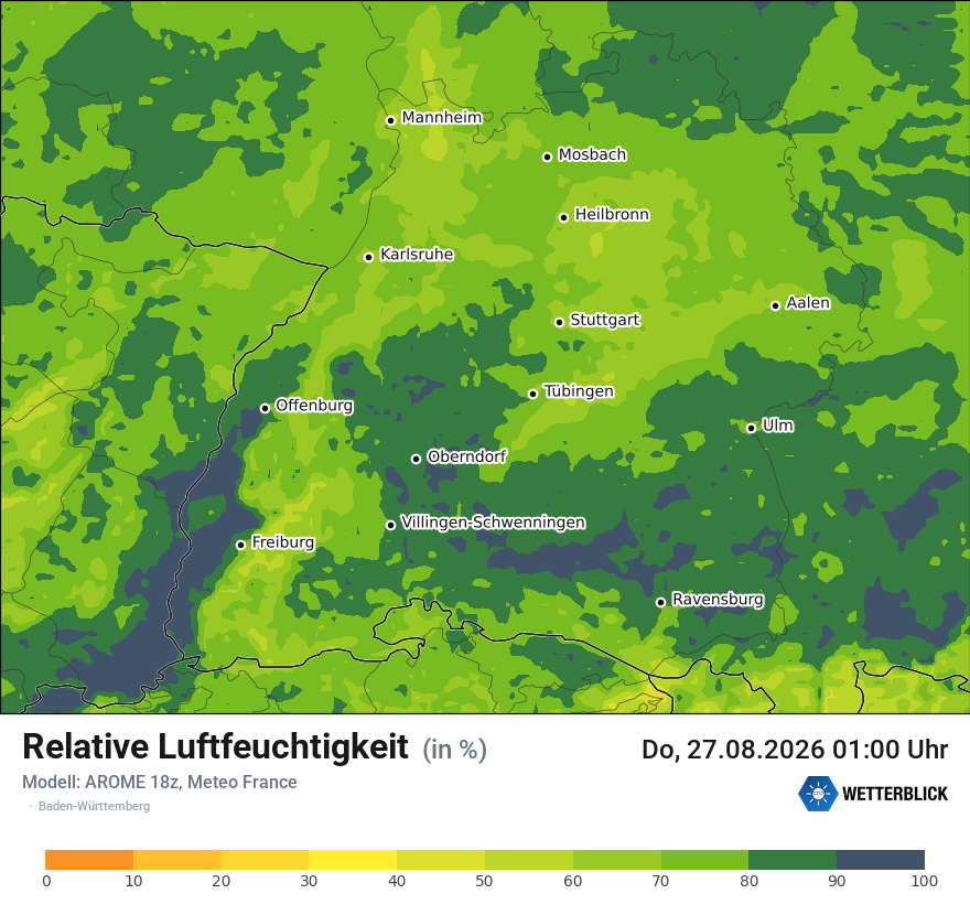 Modellkarte AROME – relhum – bw