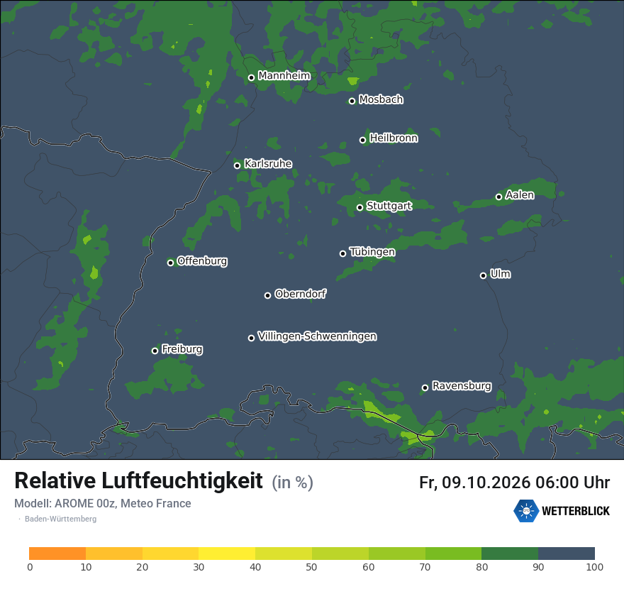 Modellkarte AROME – relhum – bw