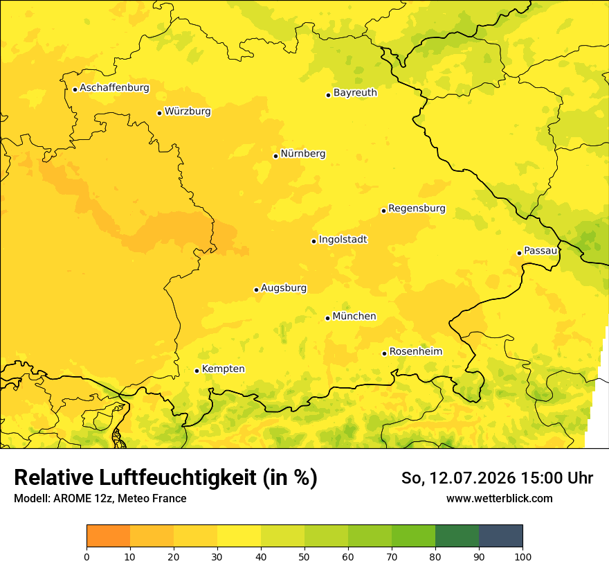 Modellkarte AROME – relhum – by
