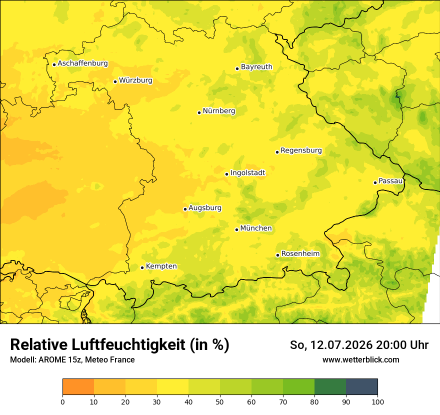 Modellkarte AROME – relhum – by