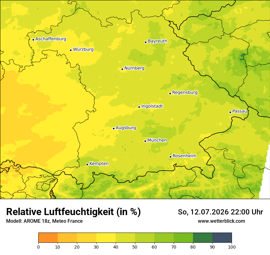 Modellkarte AROME – relhum – by