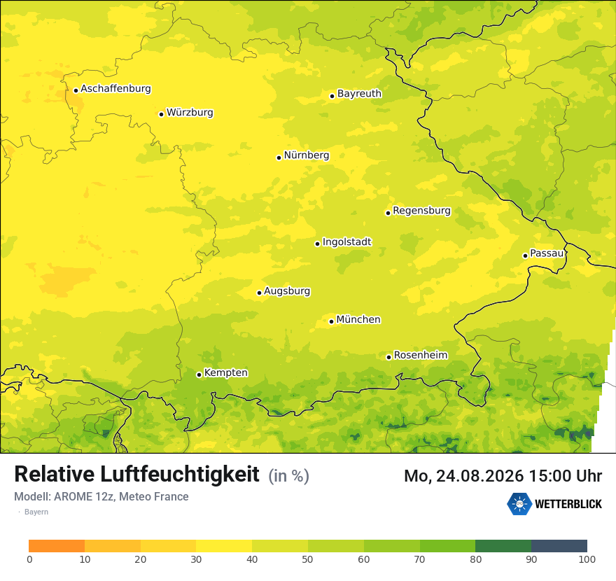 Modellkarte AROME – relhum – by